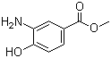 structure of CAS# 536-25-4, Methyl 3-amino-4-hydroxybenzoate;Methyl 3-amino-4-hydroxybenzenecarboxylate