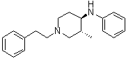 trans-(±)-3-Methyl-N-phenyl-1-(2-phenylethyl)-4-piperidinamine molecular structure (CAS 53758-12-6)