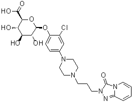 4-Hydroxytrazodone glucuronide molecular structure (CAS 53818-11-4)