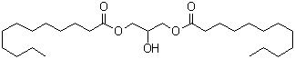 1,3-二月桂酸甘油酯分子结构 (CAS 539-93-5)