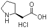 structure of CAS# 53912-85-9, L-beta-Homoproline hydrochloride;(S)-2-(2-Pyrrolidinyl)acetic acid hydrochloride