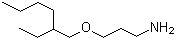 structure of CAS# 5397-31-9, 2-Ethylhexyloxypropylamine;3-[(2-Ethylhexyl)oxy]propylamine; 2-Ethylhexyl 3-aminopropyl ether; 3-Isooctoxyl propylamine