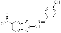 4-Hydroxybenzaldehyde 2-(6-nitro-2-benzothiazolyl)hydrazone molecular structure (CAS 5398-48-1)