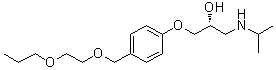 (2R)-1-[(1-Methylethyl)amino]-3-[4-[(2-propoxyethoxy)methyl]phenoxy]-2-propanol molecular structure (CAS 539823-39-7)