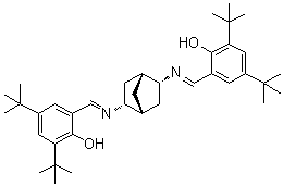 2,2'-[(1R,2R,4R,5R)-Bicyclo[2.2.1]heptane-2,5-diylbis(nitrilomethylidyne)]bis[4,6-bis(1,1-dimethylethyl)phenol] molecular structure (CAS 539834-19-0)