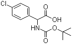 N-Boc-(4'-氯苯基)甘氨酸分子结构 (CAS 53994-85-7)