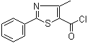structure of CAS# 54001-18-2, 4-Methyl-2-phenylthiazole-5-carbonyl chloride;4-Methyl-2-phenyl-1,3-thiazole-5-carbonyl chloride