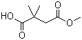 structure of CAS# 54043-71-9, 2,2-Dimethylbutanedioic acid 4-methyl ester;4-Methoxy-2,2-dimethyl-4-oxobutanoic acid; 2,2-Dimethylsuccinic acid 4-methyl ester