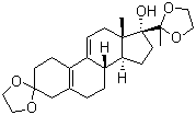 3,20-双(亚乙二氧基)-19-去甲孕甾-5(10)9(11)二烯-17-醇分子结构 (CAS 54201-84-2)
