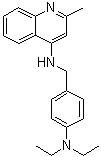 N-[[4-(二乙基氨基)苯基]甲基]-2-甲基-4-喹啉胺分子结构 (CAS 5430-95-5)