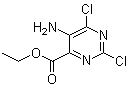 5-Amino-2,6-dichloro-4-pyrimidinecarboxylic acid ethyl ester molecular structure (CAS 54368-62-6)