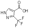 structure of CAS# 543739-84-0, 3-(Trifluoromethyl)-1H-pyrazole-4-carboxylic acid