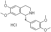 structure of CAS# 54417-53-7, (R)-Tetrahydropapaverine hydrochloride;(R)-1,2,3,4-tetrahydro-6,7-dimethoxy-1-veratrylisoquinoline hydrochloride; D-(-)-Norlaudanosine hydrochloride