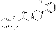 4-(2-Chlorophenyl)-alpha-[(2-methoxyphenoxy)methyl]-1-piperazineethanol molecular structure (CAS 5443-29-8)