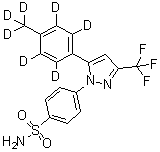 4-[5-[4-(Methyl-d<sub>3</sub>)phenyl-2,3,5,6-d4]-3-(trifluoromethyl)-1H-pyrazol-1-yl]benzenesulfonamide molecular structure (CAS 544686-21-7)