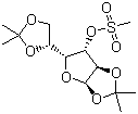 结构式 CAS# 5450-26-0, 1,2:5,6-二异亚丙基-3-O-(甲磺酰基)-alpha-D-呋喃葡萄糖
