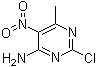 2-Chloro-6-methyl-5-nitropyrimidin-4-amine molecular structure (CAS 5453-06-5)