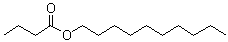 Butanoic acid decyl ester molecular structure (CAS 5454-09-1)