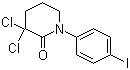 3,3-Dichloro-1-(4-iodophenyl)piperidin-2-one molecular structure (CAS 545445-10-1)
