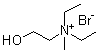 N,N-二乙基-2-羟基-N-甲基乙铵溴化物分子结构 (CAS 5455-95-8)