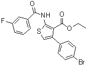 4-(4-Bromophenyl)-2-[(3-fluorobenzoyl)amino]-3-thiophenecarboxylic acid ethyl ester molecular structure (CAS 546106-16-5)