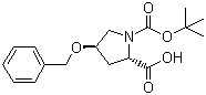 Boc-O-benzyl-trans-4-hydroxy-L-proline molecular structure (CAS 54631-81-1)