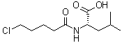N-(5-氯-1-氧代戊基)-L-亮氨酸分子结构 (CAS 5464-41-5)