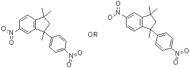 2,3-Dihydro-1,1,3-trimethyl-5(or 6)-nitro-3-(4-nitrophenyl)-1H-indene molecular structure (CAS 54648-07-6)