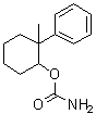 2-甲基-2-苯基环己醇氨基甲酸酯分子结构 (CAS 5465-93-0)
