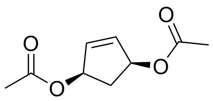 顺式-3,5-二乙酰氧基-1-环戊烯分子结构 (CAS 54664-61-8)