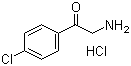 2-氨基-4'-氯苯乙酮盐酸盐分子结构 (CAS 5467-71-0)