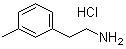 structure of CAS# 5470-40-6, 3-Methylbenzeneethanamine hydrochloride;[2-(3-Methylphenyl)ethyl]amine hydrochloride