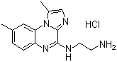 结构式 CAS# 547757-23-3, BMS-345541; N-(1,8-二甲基咪唑并[1,2-a]喹喔啉-4-基)-1,2-乙二胺盐酸盐
