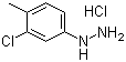 structure of CAS# 54812-56-5, 3-Chloro-4-methylphenylhydrazine hydrochloride;1-(3-Chloro-4-methylphenyl)hydrazine hydrochloride