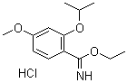 4-Methoxy-2-(1-methylethoxy)benzenecarboximidic acid ethyl ester hydrochloride molecular structure (CAS 548472-48-6)