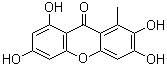2,3,6,8-四羟基-1-甲基-9H-氧杂蒽-9-酮分子结构 (CAS 548740-86-9)