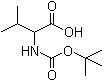 DL-N-(叔丁氧羰基)缬氨酸分子结构 (CAS 54895-12-4)
