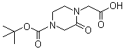 4-[(1,1-Dimethylethoxy)carbonyl]-2-oxo-1-piperazineacetic acid molecular structure (CAS 549506-47-0)