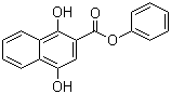 structure of CAS# 54978-55-1, Phenyl 1,4-dihydroxy-2-naphthoate