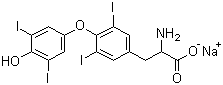 Levothyroxine sodium  molecular structure (CAS 55-03-8)