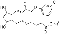 structure of CAS# 55028-72-3, Cloprostenol sodium ;Sodium [1alpha(Z),2beta(1E,3R*),3alpha,5alpha]-(+/-)-7-[2-[4-(3-chlorophenoxy)-3-hydroxybut-1-enyl]-3,5-dihydroxycyclopentyl]hept-5-enoate