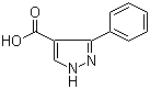3-苯基-1H-吡唑-4-甲酸分子结构 (CAS 5504-65-4)