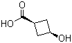 结构式 CAS# 552849-33-9, 顺式-3-羟基环丁基甲酸