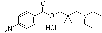 结构式 CAS# 553-63-9, 盐酸拉罗卡因; 3-(二乙氨基)-2,2-二甲基-1-丙醇对氨基苯甲酸酯盐酸盐