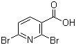 2,6-二溴-3-吡啶甲酸分子结构 (CAS 55304-85-3)