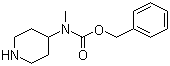 N-甲基-N-(4-哌啶基)氨基甲酸苄酯分子结构 (CAS 553672-39-2)