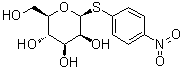 对硝基苯基 1-硫代-beta-D-吡喃甘露糖苷分子结构 (CAS 55385-51-8)