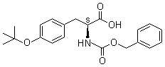 structure of CAS# 5545-54-0, O-(1,1-Dimethylethyl)-N-[(phenylmethoxy)carbonyl]-L-tyrosine;N-(Benzyloxycarbonyl)-O-tert-butyl-L-tyrosine; N-(Benzyloxycarbonyl)-O-tert-butyltyrosine; Nalpha-(Benzyloxycarbonyl)-O-tert-butyl-L-tyrosine