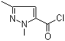 1,3-二甲基-1H-吡唑-5-甲酰氯分子结构 (CAS 55458-67-8)