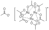 Heptakis(acetato)oxotriruthenium molecular structure (CAS 55466-76-7)